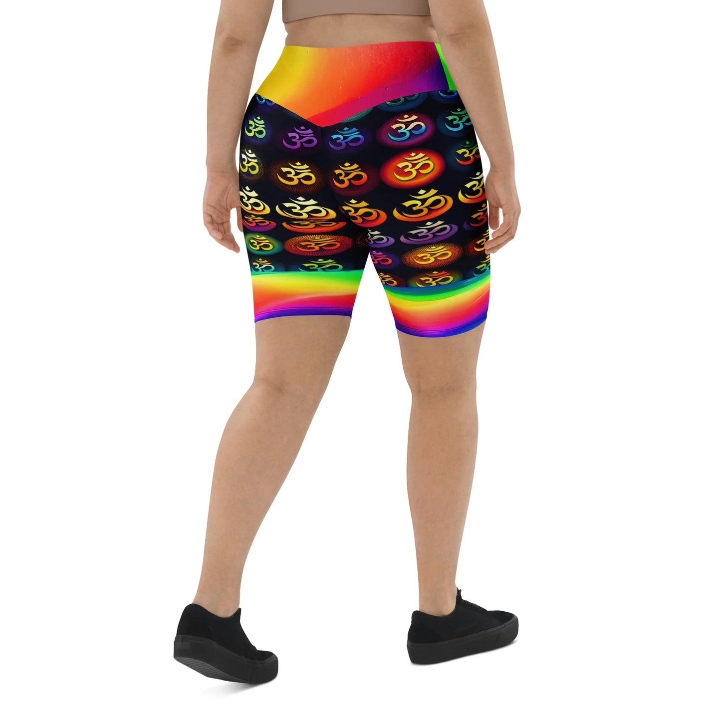 Lilani - Plus Athlo Yoga Long Shorts sustainable fashion athleisure includes plus size activewear yoga clothes unique flare leggings shorts dresses one pieces travel wear for ladies