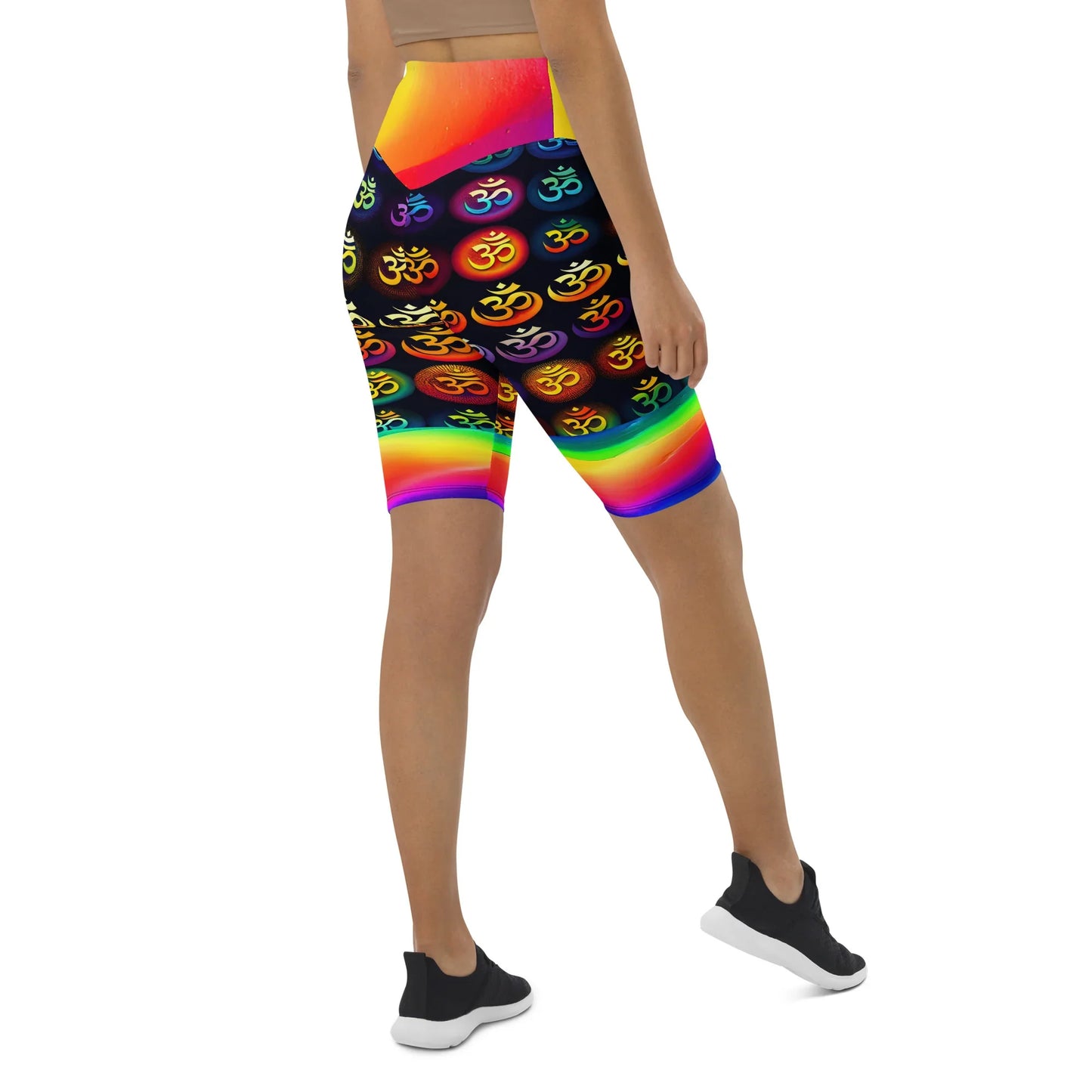 Lilani - Athlo Yoga Long Shorts sustainable fashion athleisure includes plus size activewear yoga clothes unique flare leggings shorts dresses one pieces travel wear for ladies