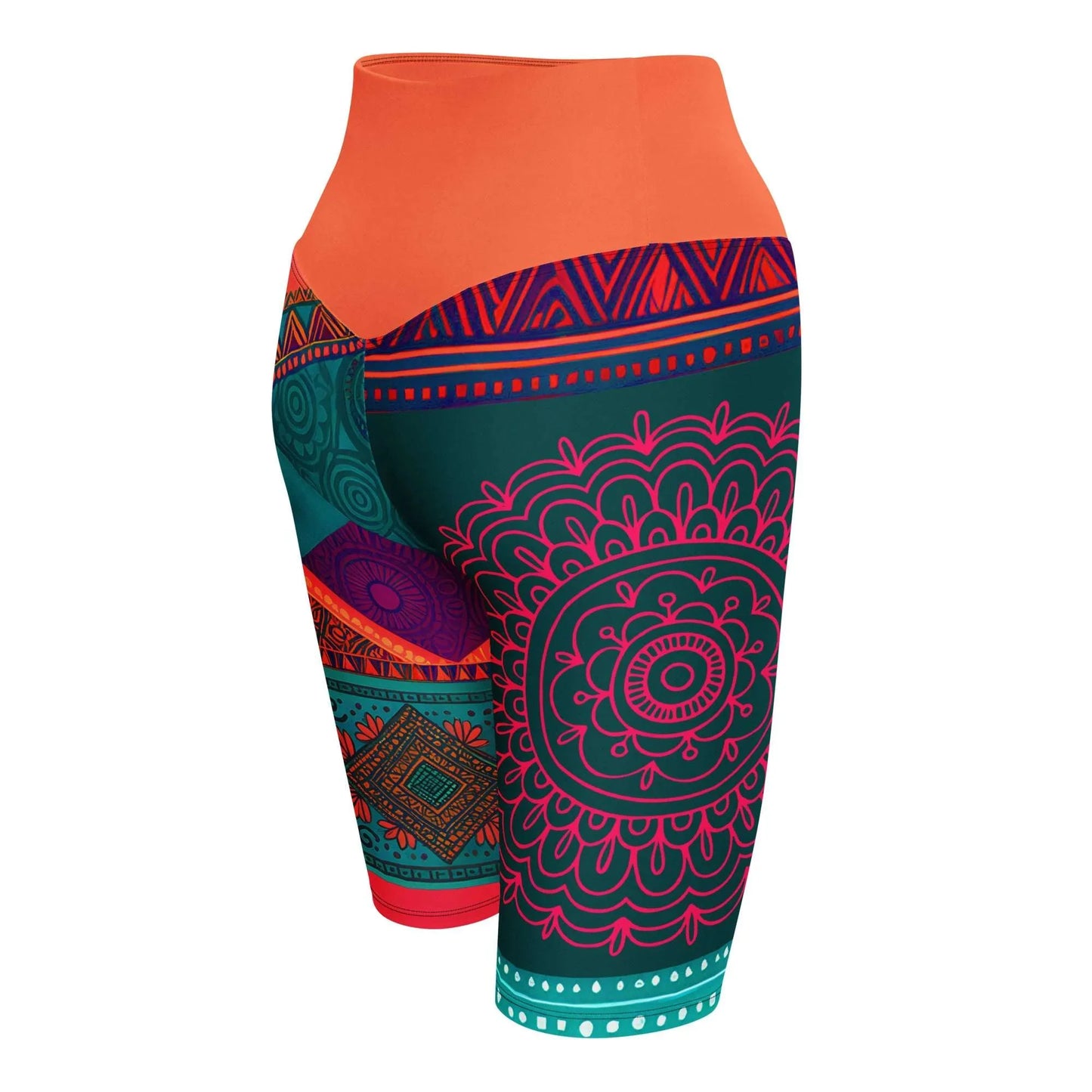 Sita Sari - Plus Athlo Yoga Long Shorts sustainable fashion athleisure includes plus size activewear yoga clothes unique flare leggings shorts dresses one pieces travel wear for ladies