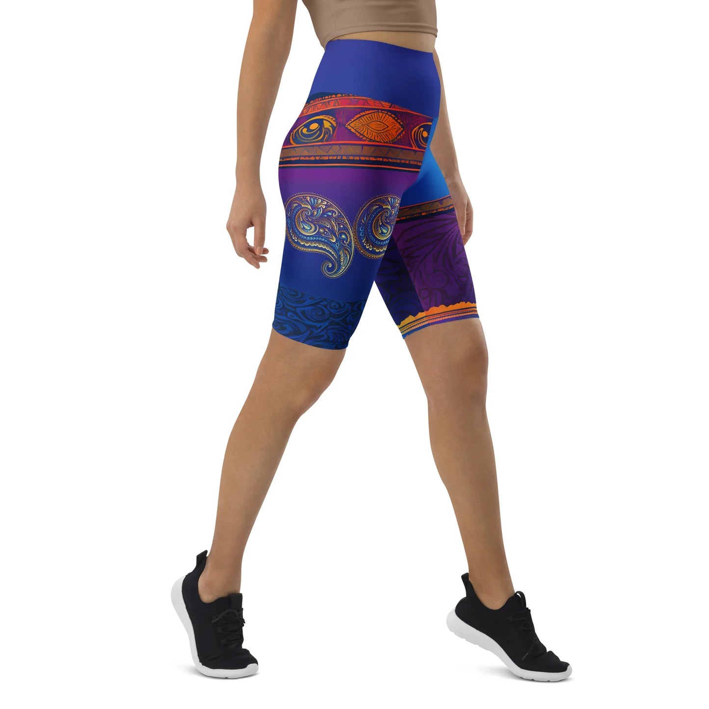 Suli - Athlo Yoga Long Shorts sustainable fashion athleisure includes plus size activewear yoga clothes unique flare leggings shorts dresses one pieces travel wear for ladies