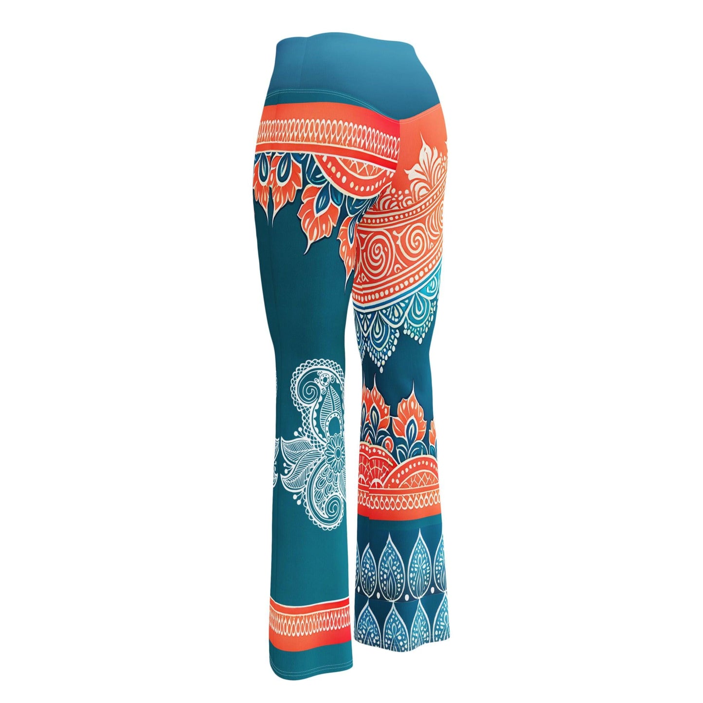 Arsha Henna - Athlo Bell Leggings sustainable fashion athleisure includes plus size activewear yoga clothes unique flare leggings shorts dresses one pieces travel wear for ladies