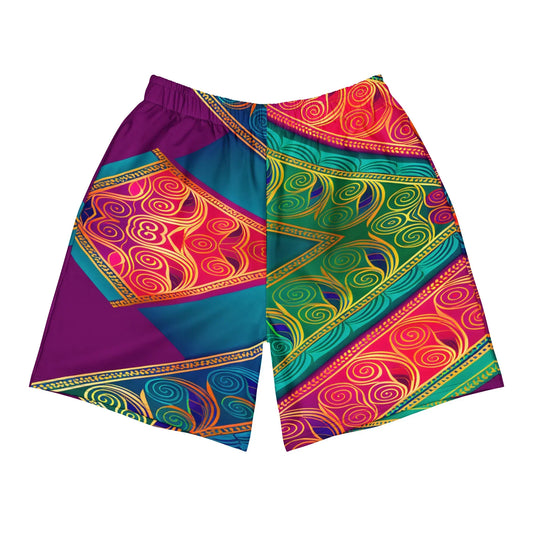 Kasani Sari - Plus Athlo Rec Shorts sustainable fashion athleisure includes plus size activewear yoga clothes unique flare leggings shorts dresses one pieces travel wear for ladies