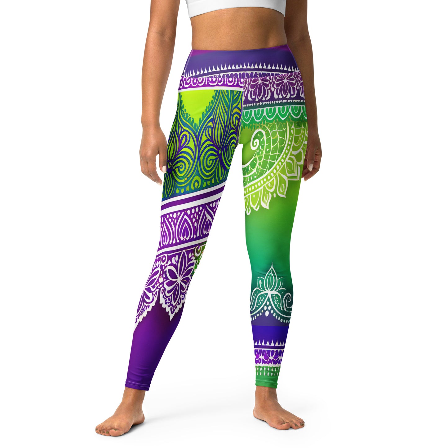 Evani - Athlo / Yoga Leggings best workout and yoga pants for women plus size affordable sustainable recycled unique cool funky leggings by Namaste Fashion