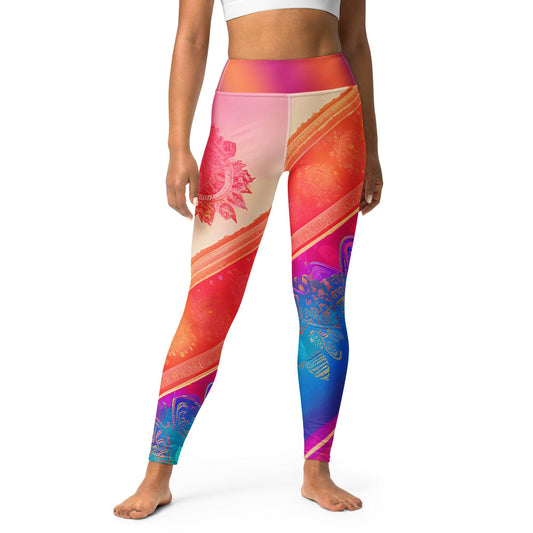 Jaini Sari - Athlo Yoga Leggings sustainable fashion athleisure includes plus size activewear yoga clothes unique flare leggings shorts dresses one pieces travel wear for ladies