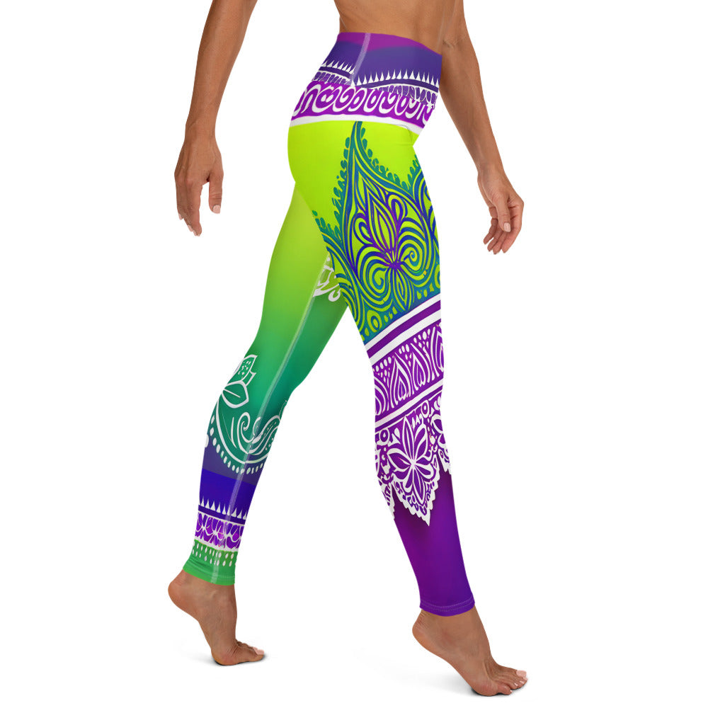 Evani - Athlo / Yoga Leggings best workout and yoga pants for women plus size affordable sustainable recycled unique cool funky leggings by Namaste Fashion