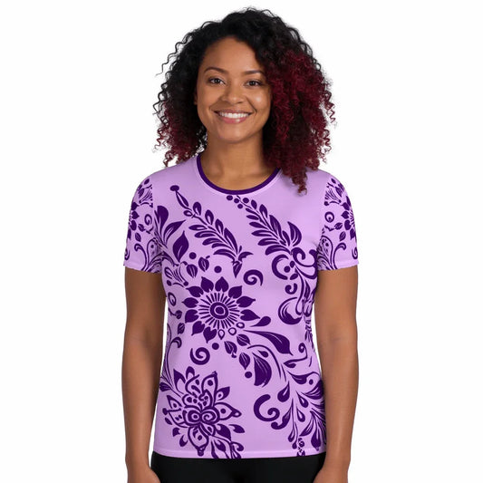 Mix Match - Lavender - Athlo Flex Shirt sustainable fashion athleisure includes plus size activewear yoga clothes unique flare leggings shorts dresses one pieces travel wear for ladies