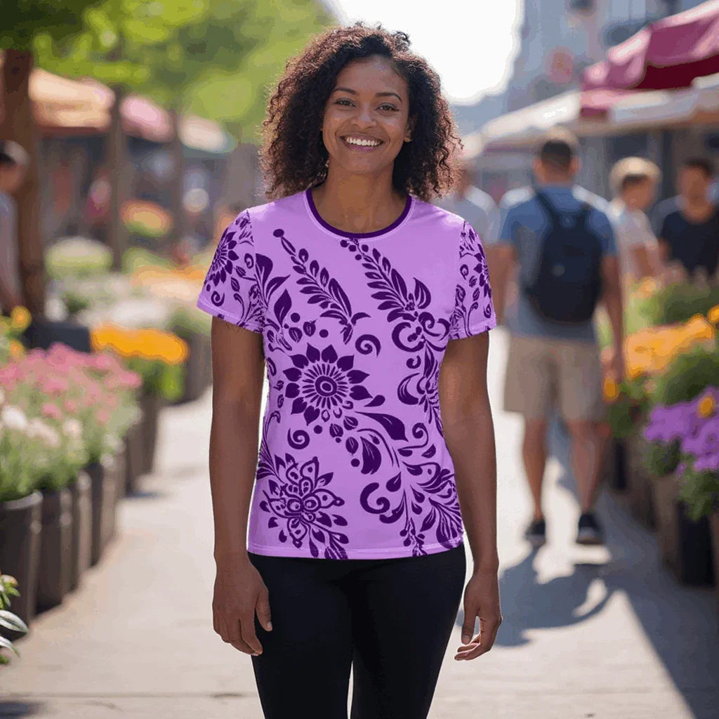 Mix Match - Lavender - Athlo Flex Shirt sustainable fashion athleisure includes plus size activewear yoga clothes unique flare leggings shorts dresses one pieces travel wear for ladies