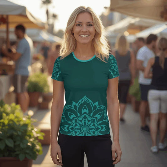 Mix Match - Green - Athlo Flex Shirt sustainable fashion athleisure includes plus size activewear yoga clothes unique flare leggings shorts dresses one pieces travel wear for ladies