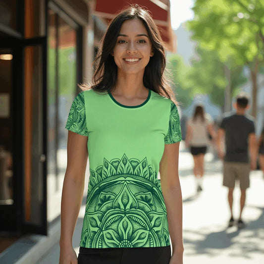 Mix Match - Lime - Athlo Flex Shirt sustainable fashion athleisure includes plus size activewear yoga clothes unique flare leggings shorts dresses one pieces travel wear for ladies