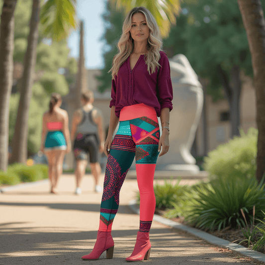 Sita Sari - Athlo Yoga Leggings sustainable fashion athleisure includes plus size activewear yoga clothes unique flare leggings shorts dresses one pieces travel wear for ladies