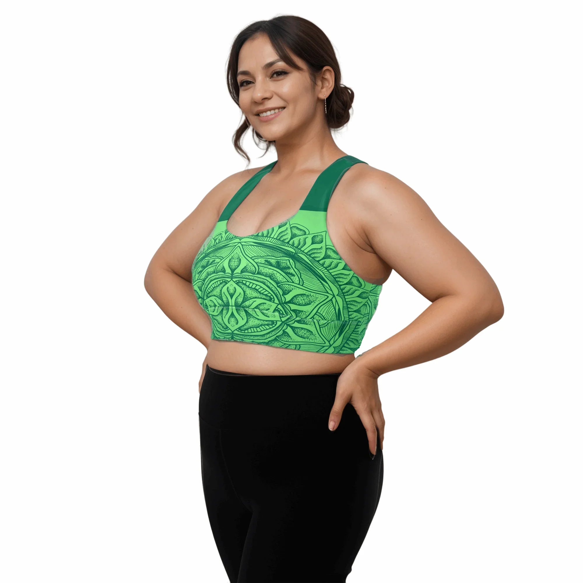Mix Match - Lime - Plus Athlo Super Support Bra sustainable fashion athleisure includes plus size activewear yoga clothes unique flare leggings shorts dresses one pieces travel wear for ladies