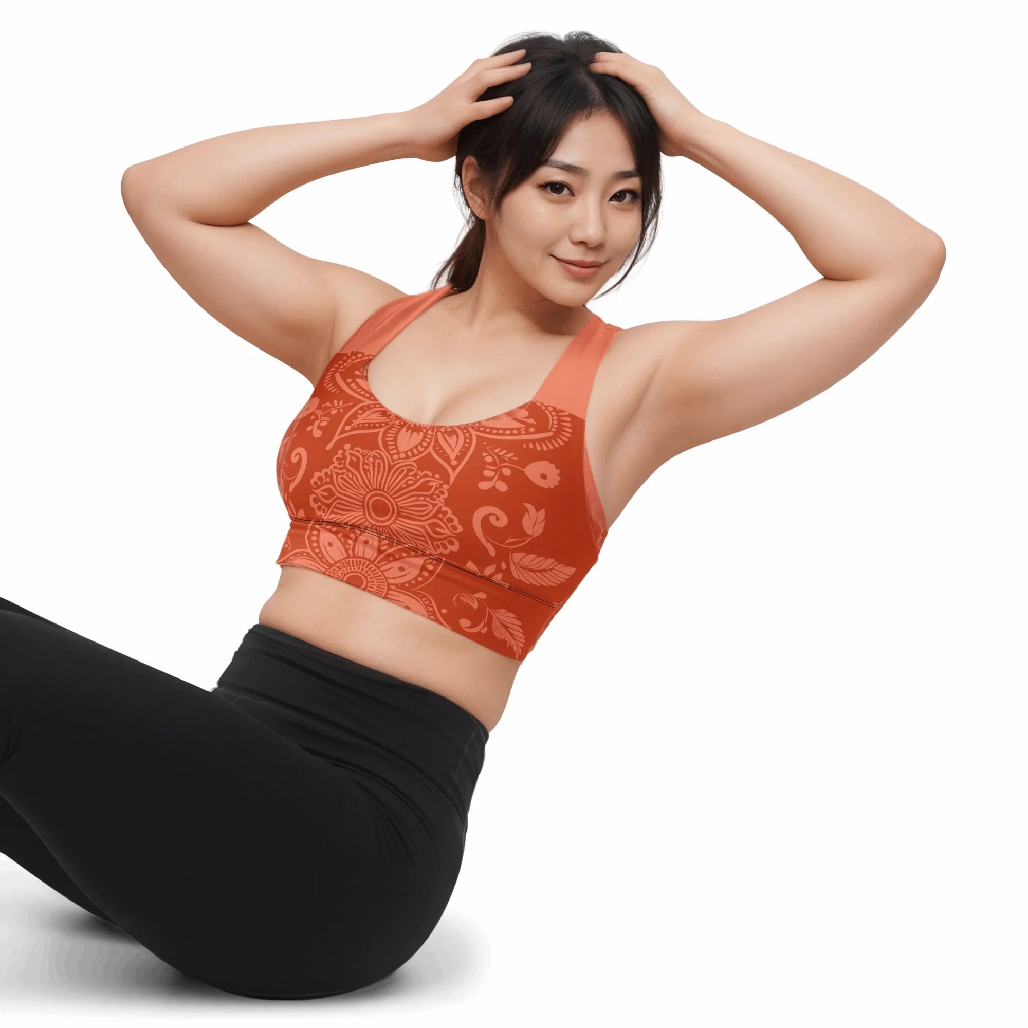 Mix Match - Orange - Athlo Super Support Bra sustainable fashion athleisure includes plus size activewear yoga clothes unique flare leggings shorts dresses one pieces travel wear for ladies
