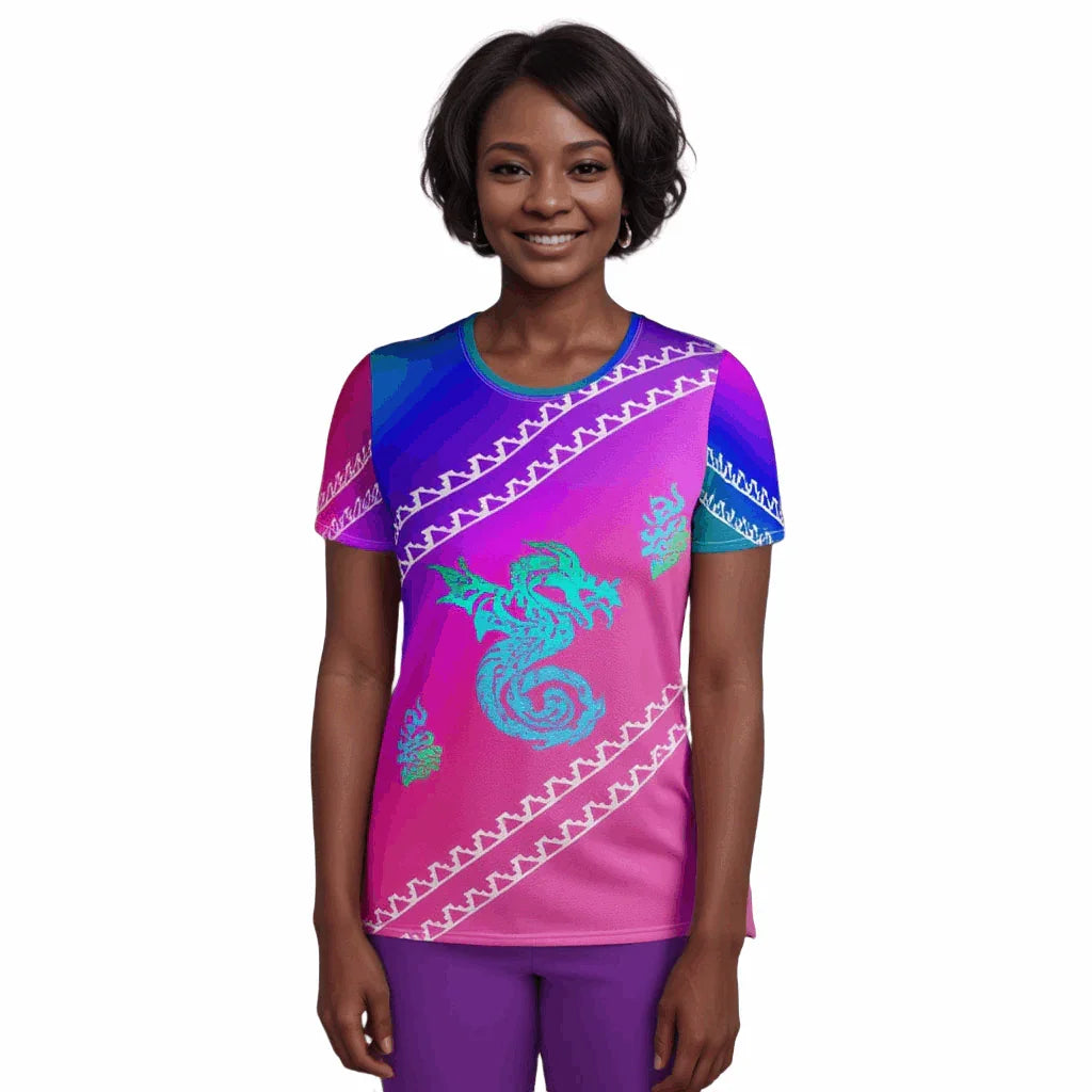 Dragon Desi - Athlo Flex Shirt sustainable fashion athleisure includes plus size activewear yoga clothes unique flare leggings shorts dresses one pieces travel wear for ladies