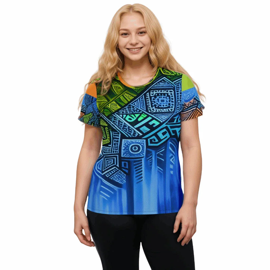 Tiania - Plus Athlo Flex Shirt sustainable fashion athleisure includes plus size activewear yoga clothes unique flare leggings shorts dresses one pieces travel wear for ladies