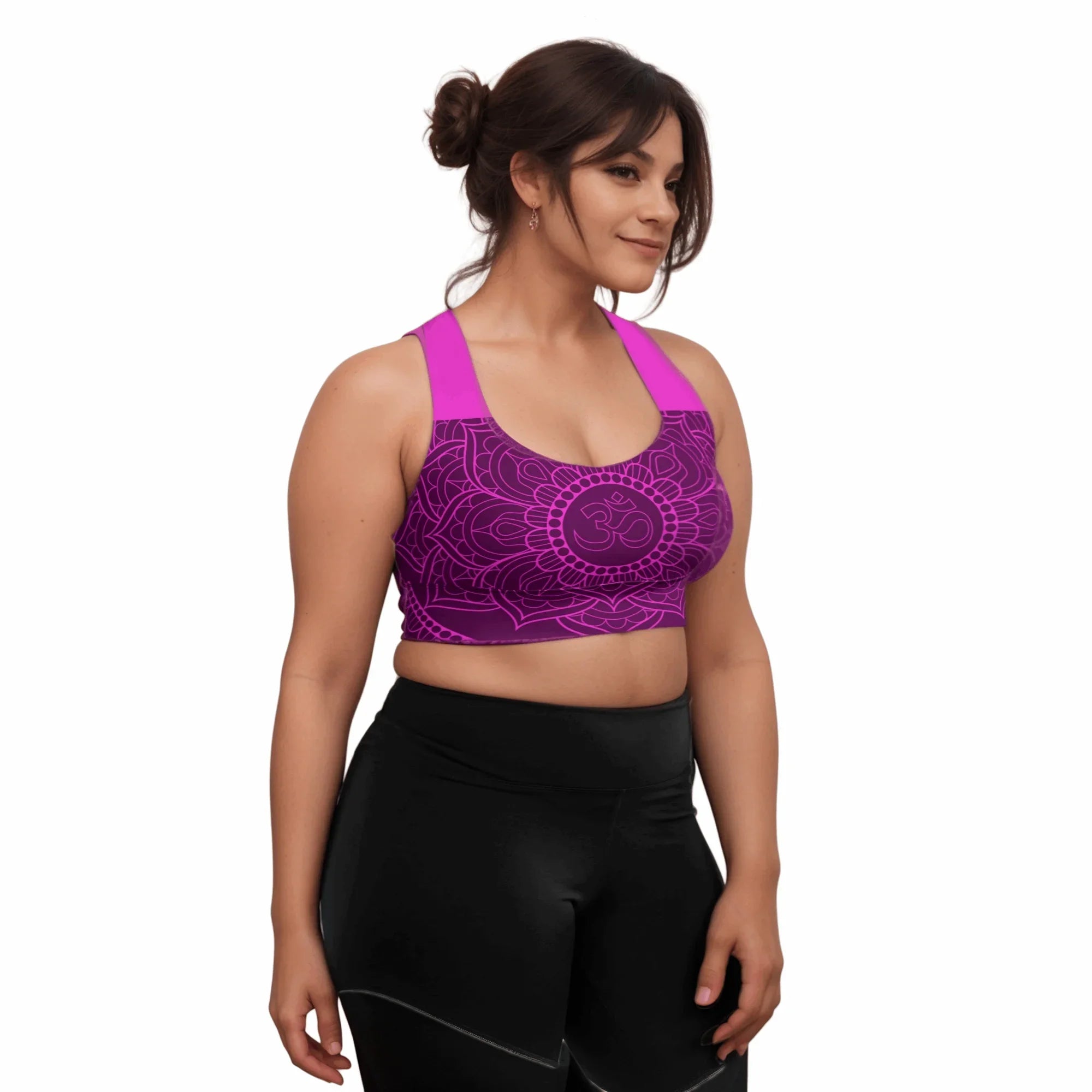 Mix Match - Plum - Plus Athlo Super Support Bra sustainable fashion athleisure includes plus size activewear yoga clothes unique flare leggings shorts dresses one pieces travel wear for ladies