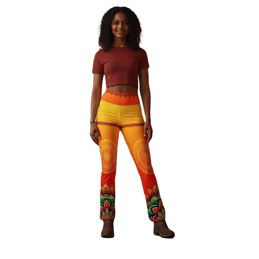Pranika - Athlo Bell Leggings sustainable fashion athleisure includes plus size activewear yoga clothes unique flare leggings shorts dresses one pieces travel wear for ladies
