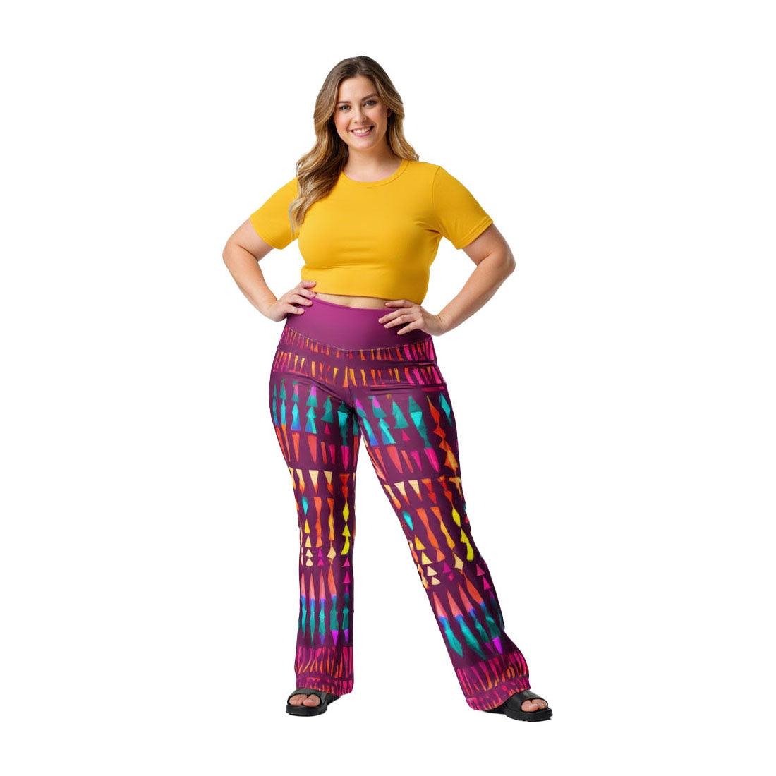 Yuva - Plus Athlo Bell Leggings sustainable fashion athleisure includes plus size activewear yoga clothes unique flare leggings shorts dresses one pieces travel wear for ladies