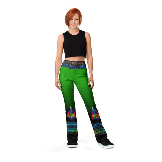 Arez - Athlo Bell Leggings sustainable fashion athleisure includes plus size activewear yoga clothes unique flare leggings shorts dresses one pieces travel wear for ladies
