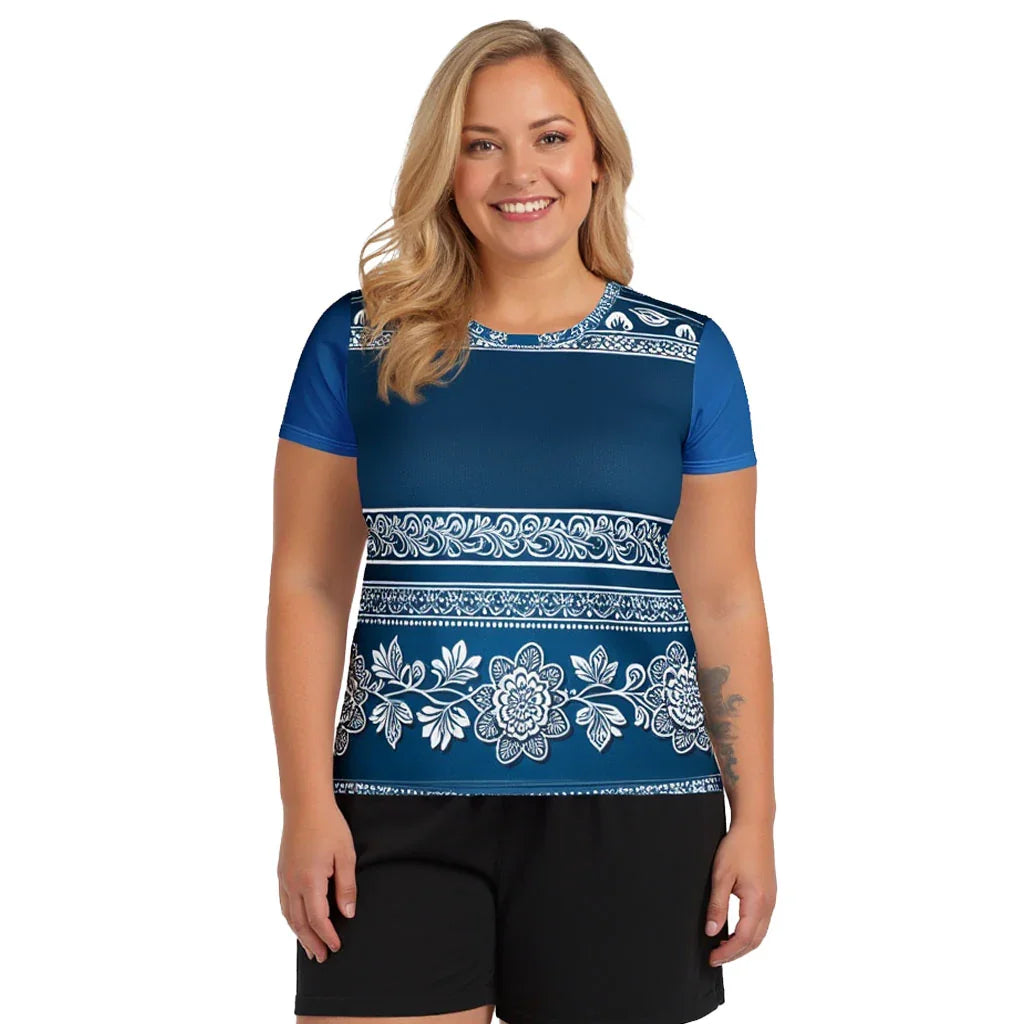 Temar Henna - Plus Athlo Flex Shirt sustainable fashion athleisure includes plus size activewear yoga clothes unique flare leggings shorts dresses one pieces travel wear for ladies