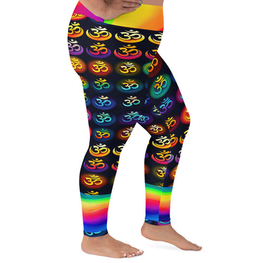 Lilani - Plus Athlo / Yoga Leggings best workout and yoga pants for women affordable sustainable recycled unique cool funky plus size leggings by Namaste Fashion