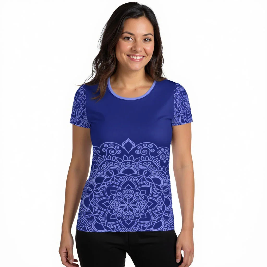 Mix Match - Blue - Athlo Flex Shirt sustainable fashion athleisure includes plus size activewear yoga clothes unique flare leggings shorts dresses one pieces travel wear for ladies