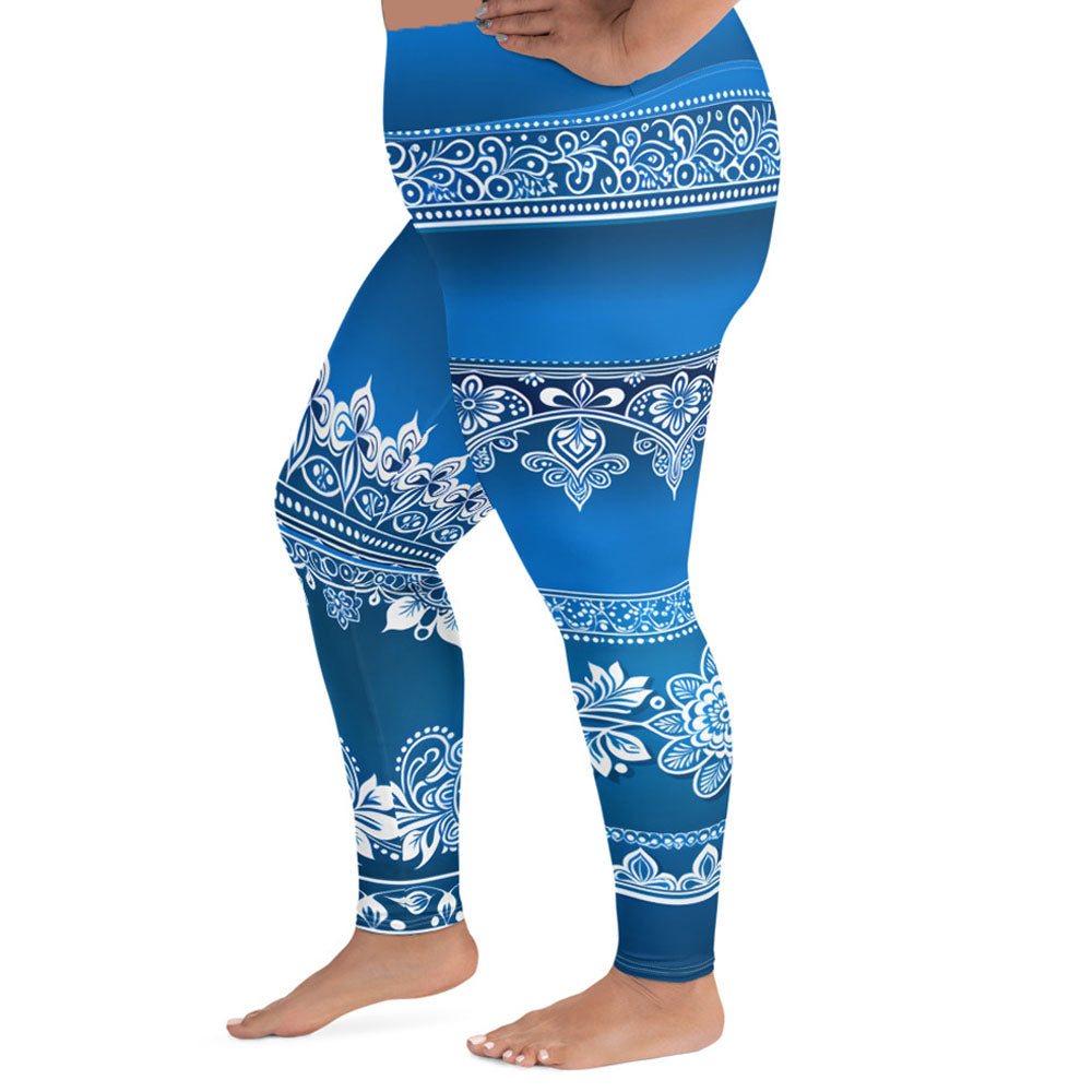 Temar - Plus Athlo / Yoga Leggings best workout and yoga pants for women affordable sustainable recycled unique cool funky plus size leggings by Namaste Fashion