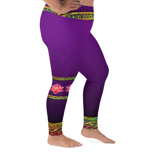 Rema - Plus Athlo / Yoga Leggings best workout and yoga pants for women plus size affordable sustainable recycled unique cool funky leggings by Namaste Fashion
