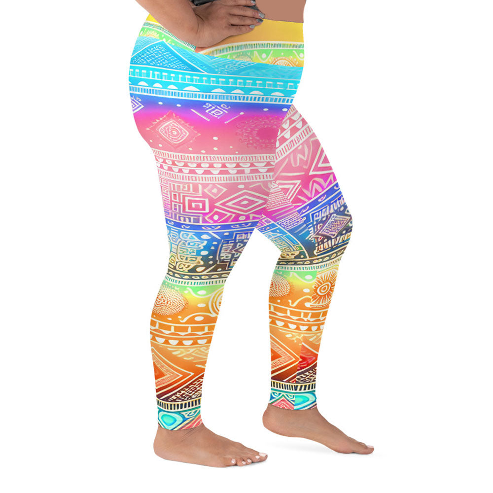 Deshan - Plus Athlo / Yoga Leggings best workout and yoga pants for women plus size affordable sustainable recycled unique cool funky leggings by Namaste Fashion