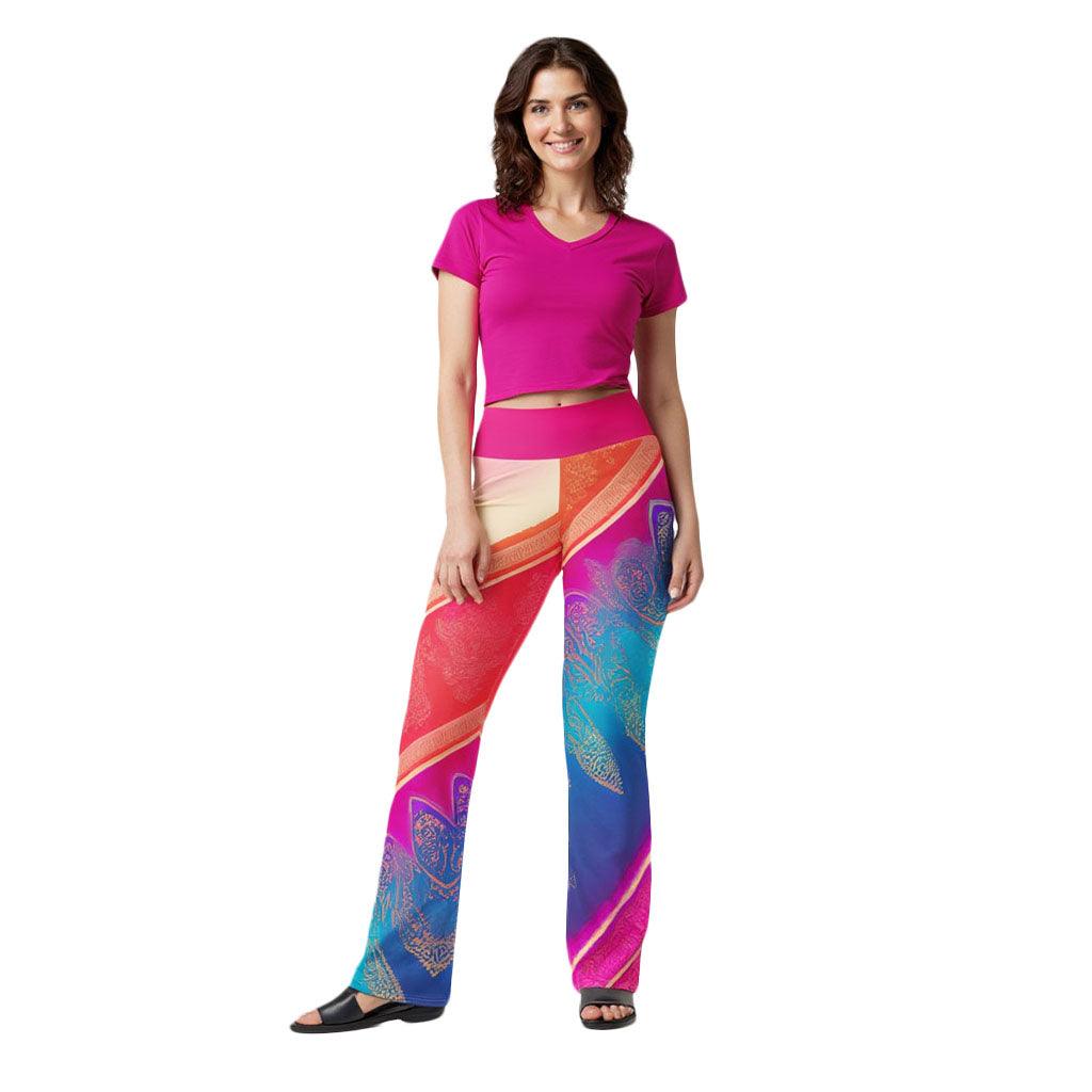 Jaini Sari - Athlo Bell Leggings sustainable fashion athleisure includes plus size activewear yoga clothes unique flare leggings shorts dresses one pieces travel wear for ladies