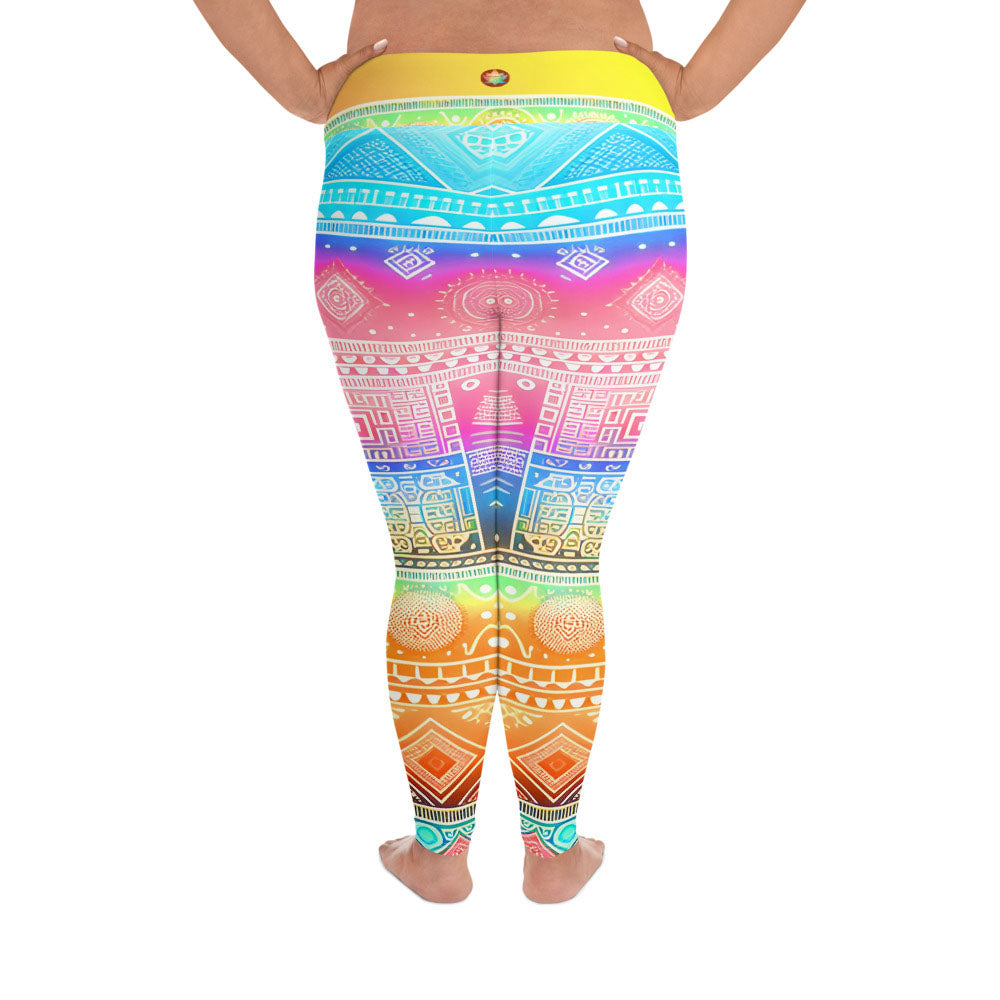 Deshan - Plus Athlo / Yoga Leggings best workout and yoga pants for women plus size affordable sustainable recycled unique cool funky leggings by Namaste Fashion
