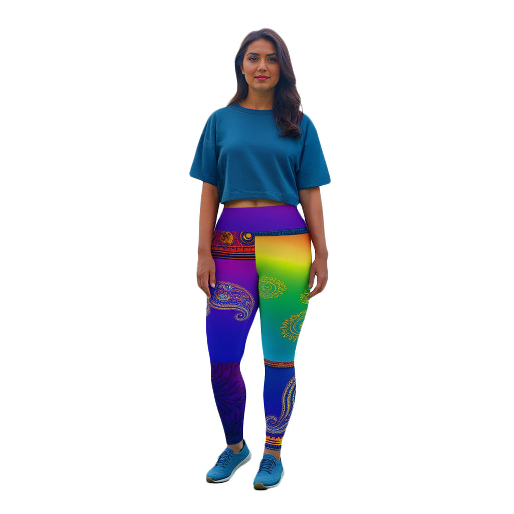Suli - Athlo Yoga Leggings best workout and yoga pants for women affordable sustainable recycled unique cool funky plus size leggings by Namaste Fashion