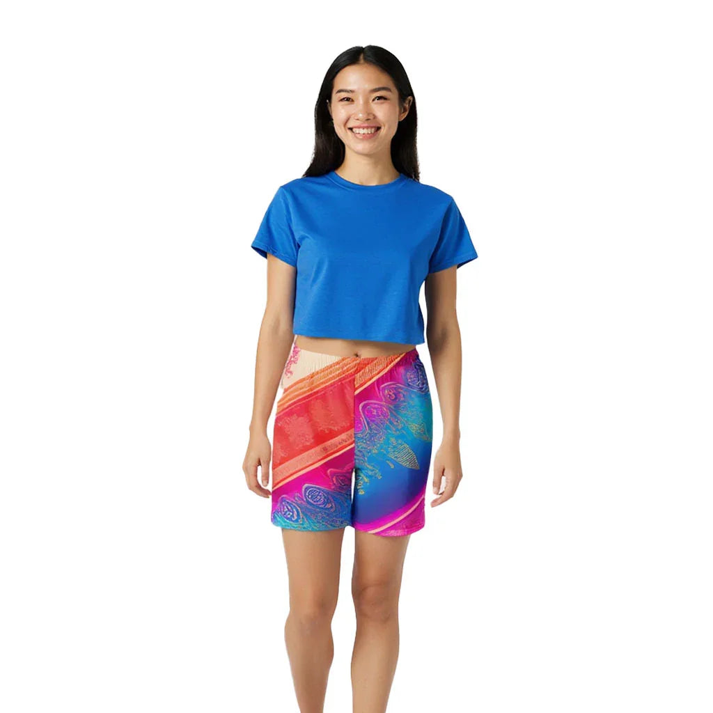 Jaini Sari - Athlo Rec Shorts sustainable fashion athleisure includes plus size activewear yoga clothes unique flare leggings shorts dresses one pieces travel wear for ladies