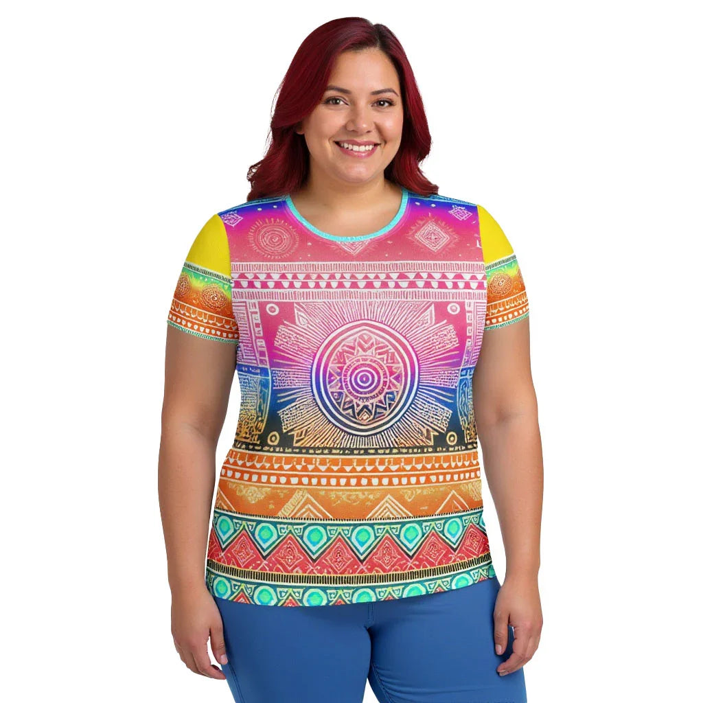 Deshan - Plus Athlo Flex Shirt sustainable fashion athleisure includes plus size activewear yoga clothes unique flare leggings shorts dresses one pieces travel wear for ladies