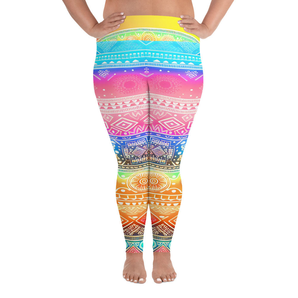 Deshan - Plus Athlo / Yoga Leggings best workout and yoga pants for women plus size affordable sustainable recycled unique cool funky leggings by Namaste Fashion