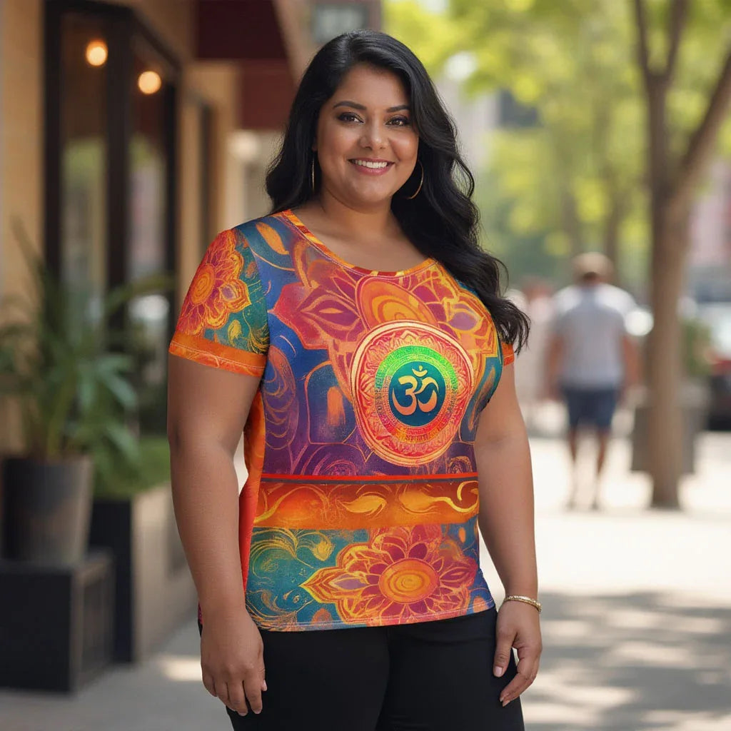 Srinithi - Plus Athlo Flex Shirt sustainable fashion athleisure includes plus size activewear yoga clothes unique flare leggings shorts dresses one pieces travel wear for ladies
