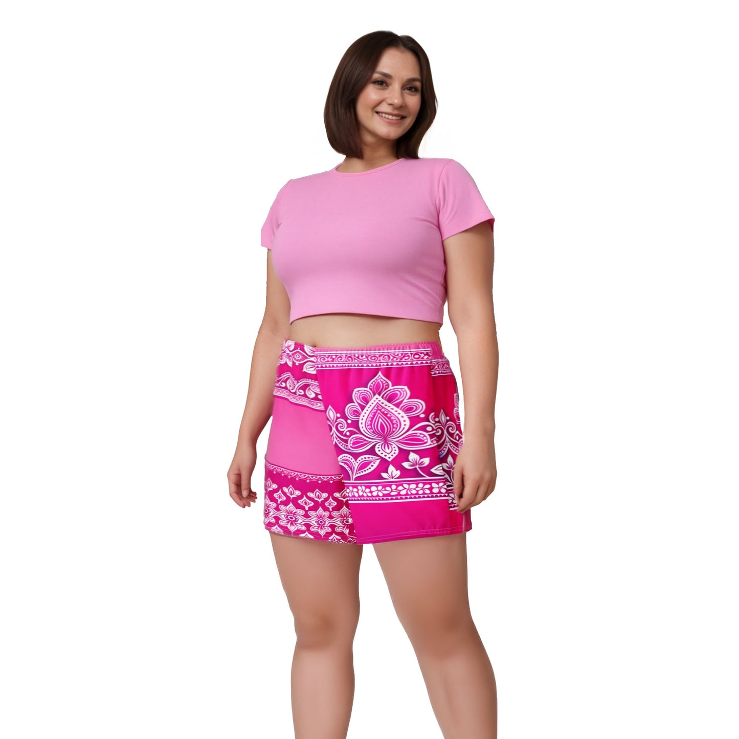 Vai - Plus Athlo Rec Shorts best workout and yoga pants for women affordable sustainable recycled unique cool funky plus size leggings by Namaste Fashion
