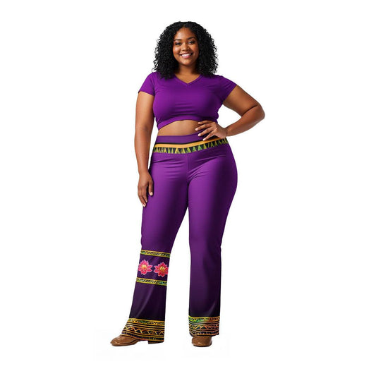 Rema - Plus Athlo Bell Leggings sustainable fashion athleisure includes plus size activewear yoga clothes unique flare leggings shorts dresses one pieces travel wear for ladies