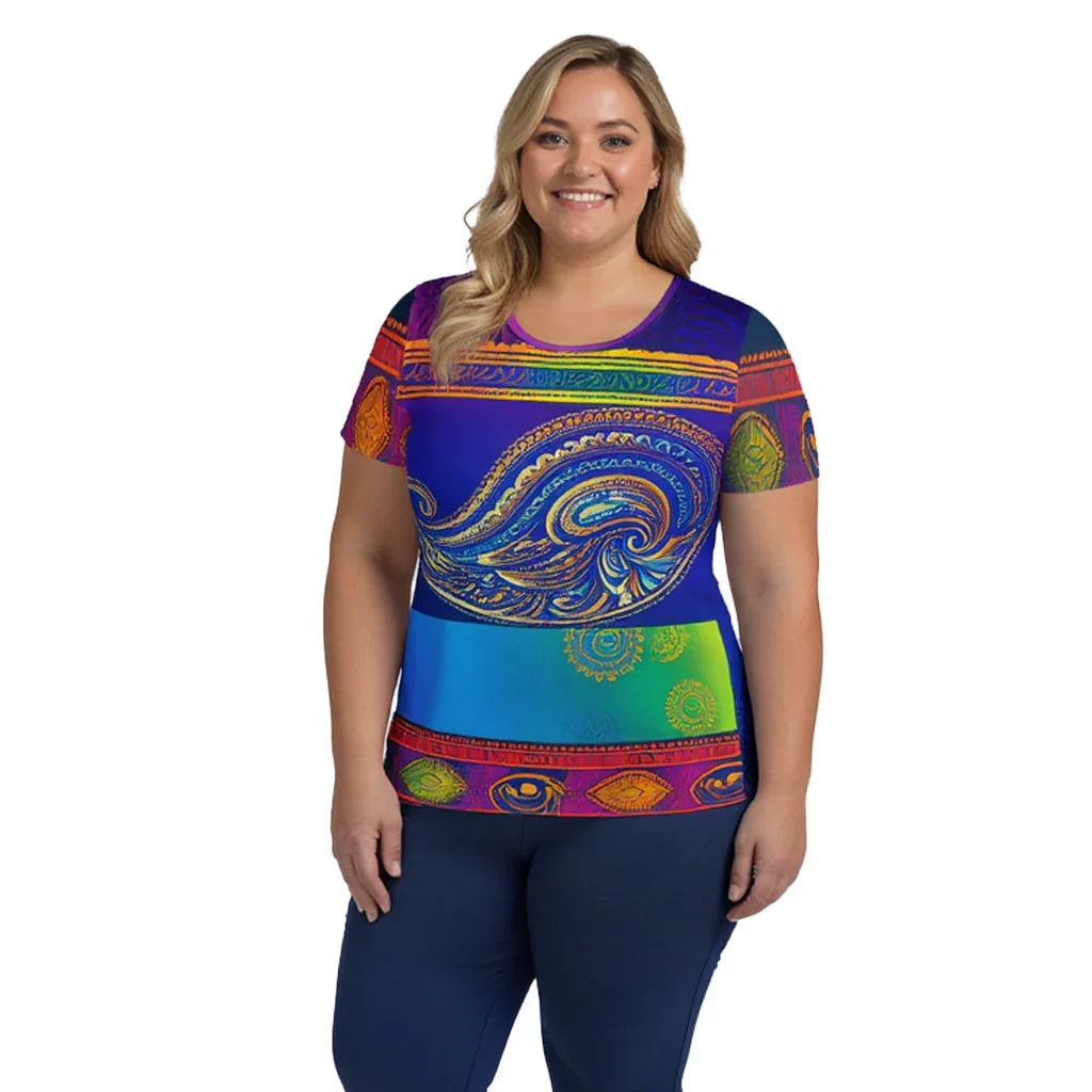 Suli - Plus Athlo Flex Shirt sustainable fashion athleisure includes plus size activewear yoga clothes unique flare leggings shorts dresses one pieces travel wear for ladies