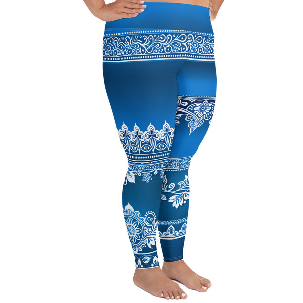 Temar - Plus Athlo / Yoga Leggings best workout and yoga pants for women affordable sustainable recycled unique cool funky plus size leggings by Namaste Fashion