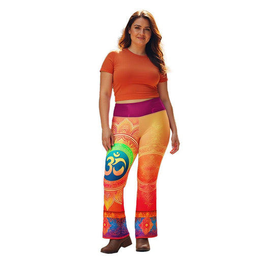 Srinithi - Plus Athlo Bell Leggings sustainable fashion athleisure includes plus size activewear yoga clothes unique flare leggings shorts dresses one pieces travel wear for ladies