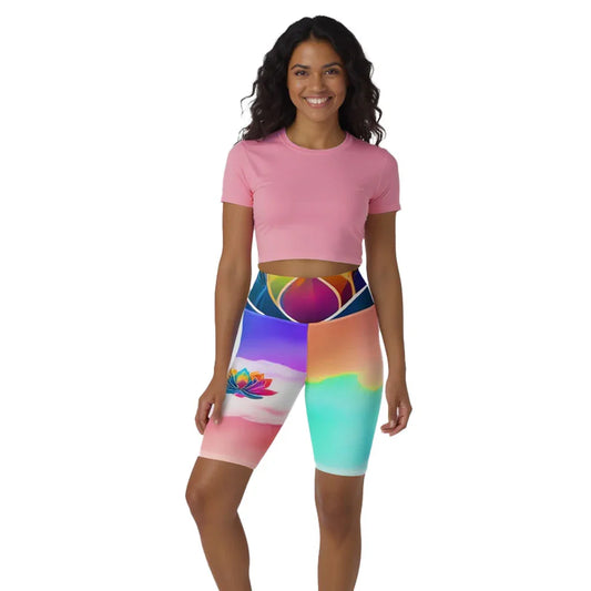 Bilwa - Athlo Yoga Long Shorts sustainable fashion athleisure includes plus size activewear yoga clothes unique flare leggings shorts dresses one pieces travel wear for ladies