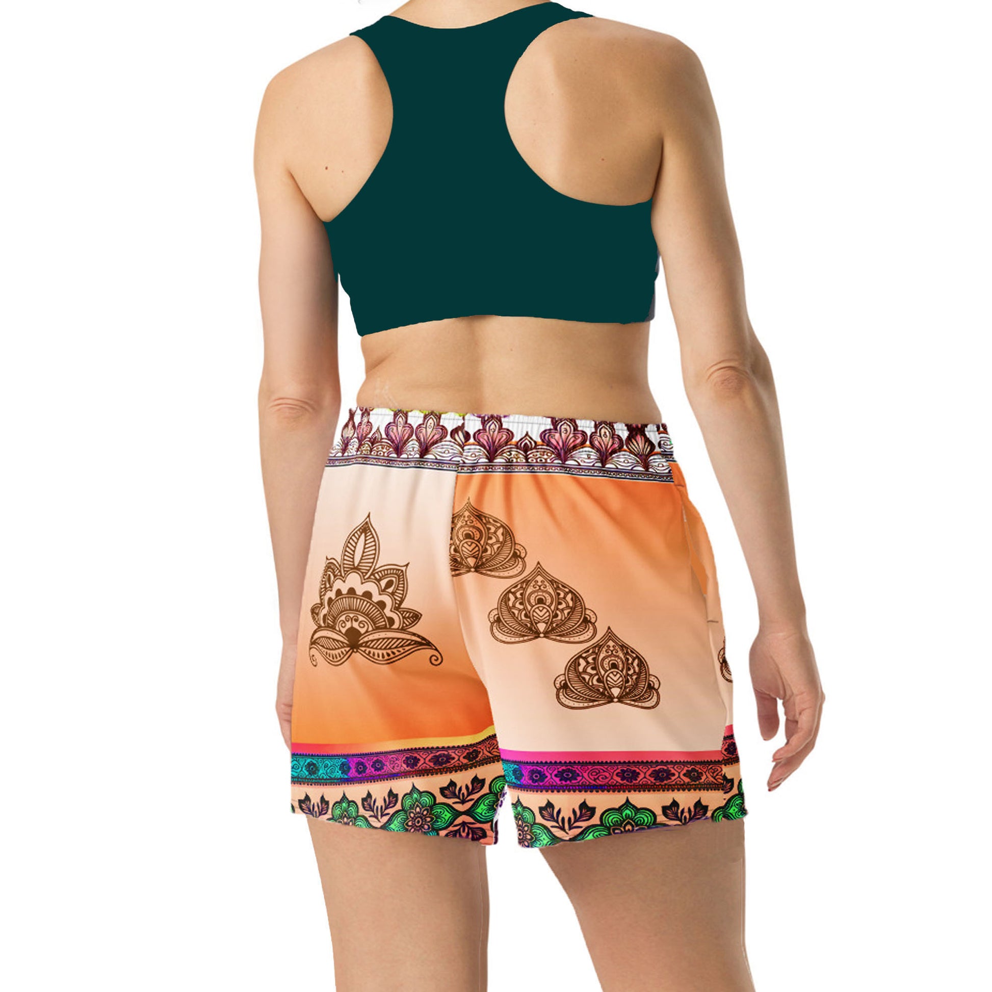 Zai - Plus Athlo Rec Shorts best workout and yoga pants for women affordable sustainable recycled unique cool funky plus size leggings by Namaste Fashion