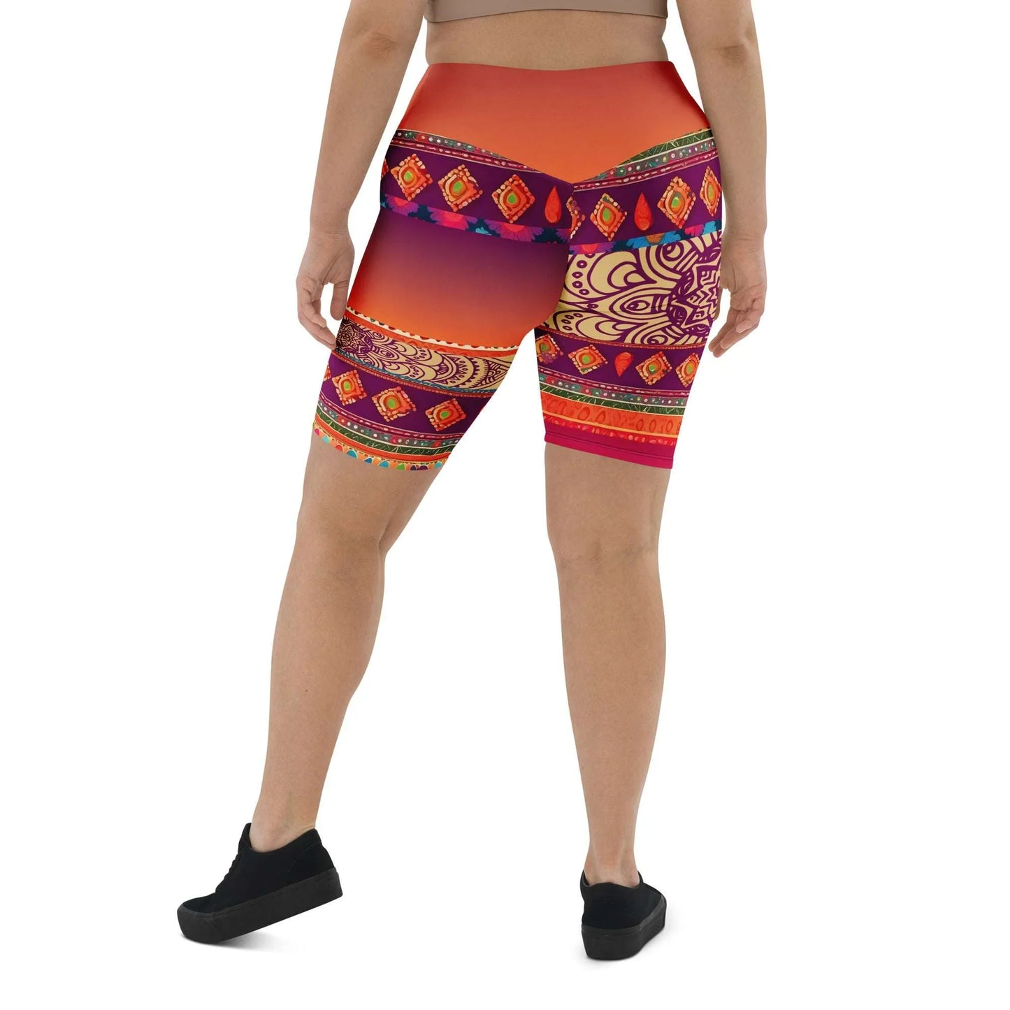Talla - Plus Athlo Yoga Long Shorts sustainable fashion athleisure includes plus size activewear yoga clothes unique flare leggings shorts dresses one pieces travel wear for ladies