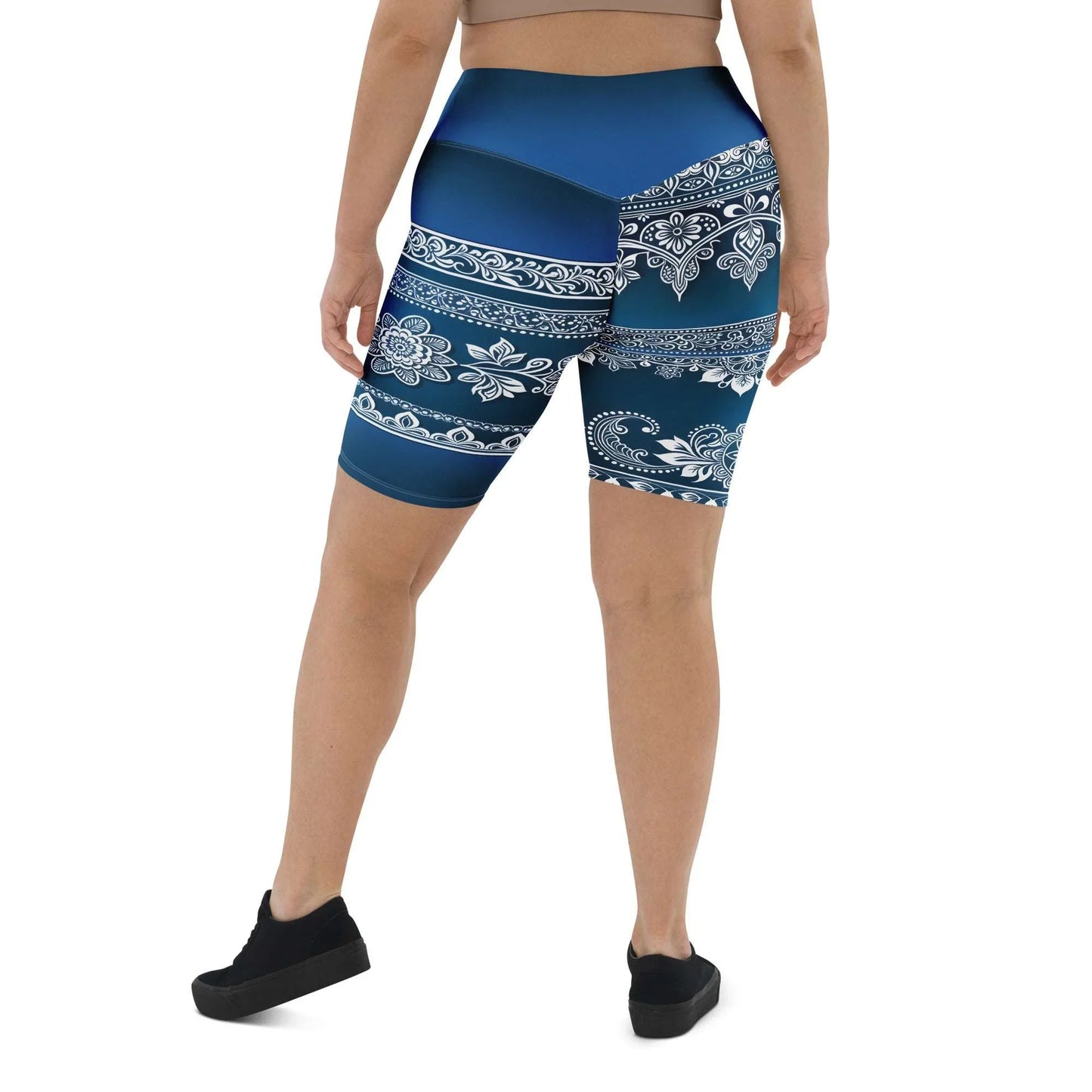 Temar Henna - Plus Athlo Yoga Long Shorts sustainable fashion athleisure includes plus size activewear yoga clothes unique flare leggings shorts dresses one pieces travel wear for ladies