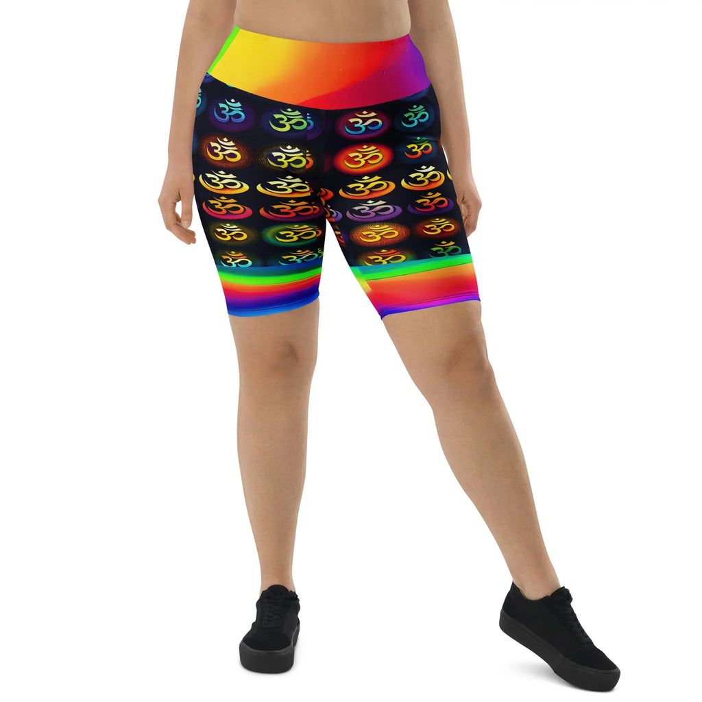 Lilani - Plus Athlo Yoga Long Shorts sustainable fashion athleisure includes plus size activewear yoga clothes unique flare leggings shorts dresses one pieces travel wear for ladies