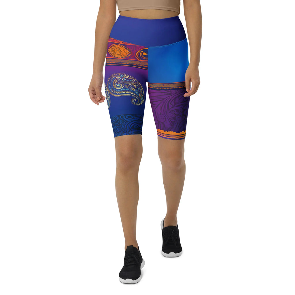 Suli - Athlo Yoga Long Shorts sustainable fashion athleisure includes plus size activewear yoga clothes unique flare leggings shorts dresses one pieces travel wear for ladies