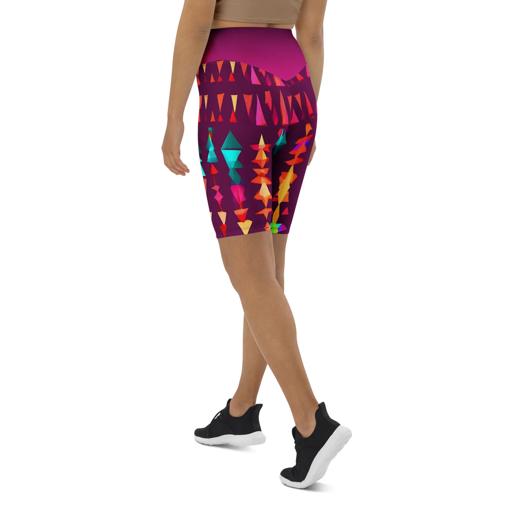 Yuva - Athlo Yoga Long Shorts sustainable fashion athleisure includes plus size activewear yoga clothes unique flare leggings shorts dresses one pieces travel wear for ladies