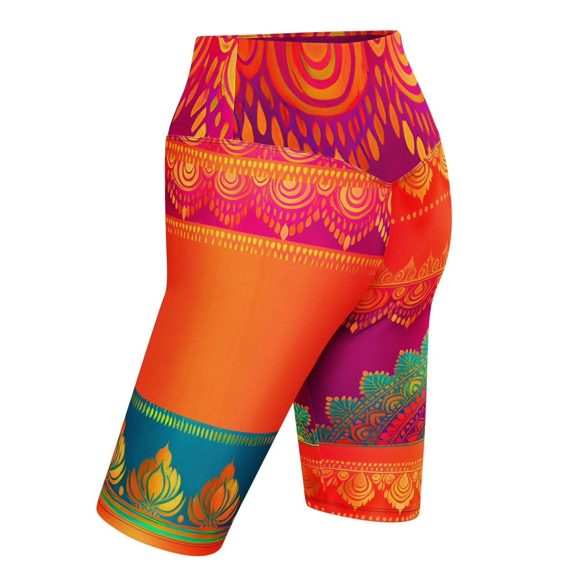 Aijya Sari - Athlo Yoga Long Shorts sustainable fashion athleisure includes plus size activewear yoga clothes unique flare leggings shorts dresses one pieces travel wear for ladies