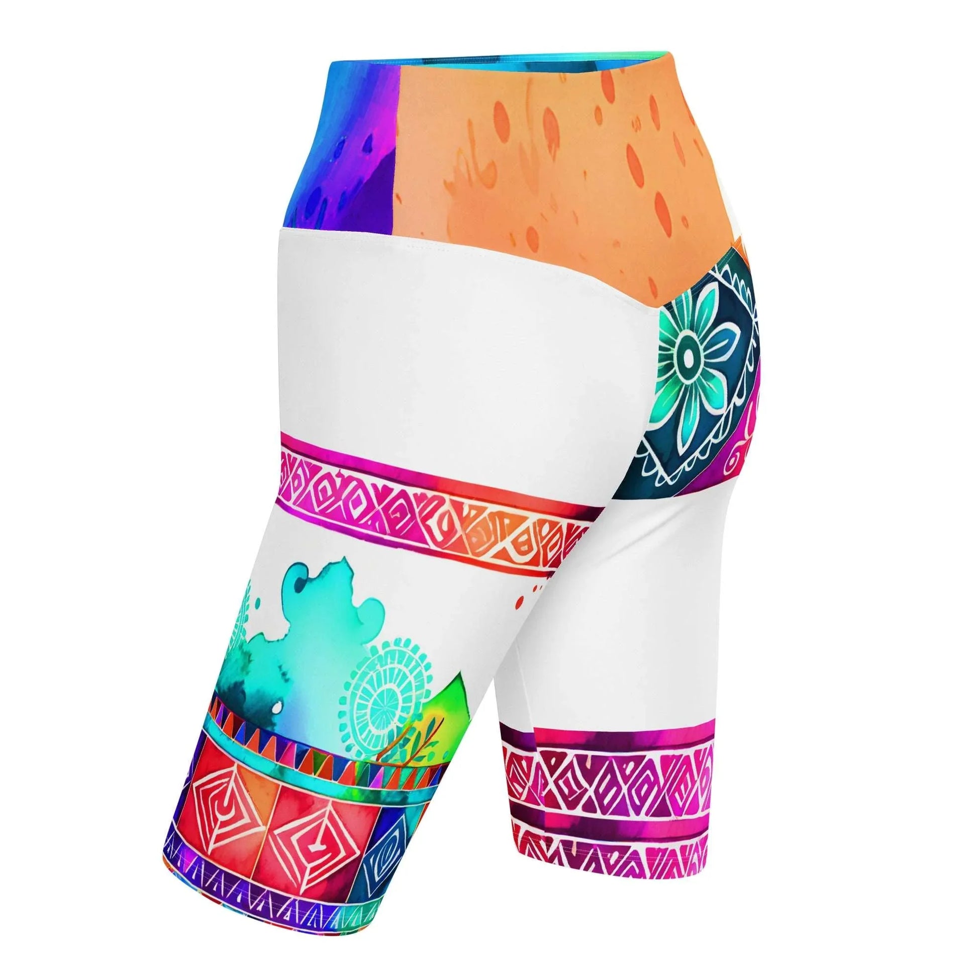 Chellam - Athlo Yoga Long Shorts sustainable fashion athleisure includes plus size activewear yoga clothes unique flare leggings shorts dresses one pieces travel wear for ladies