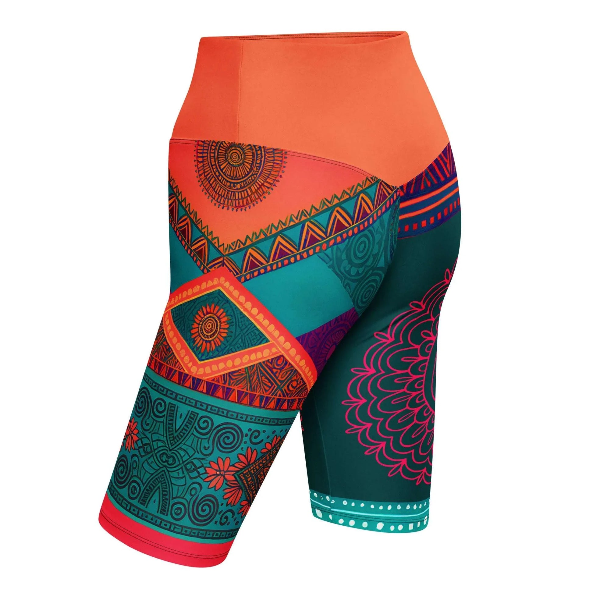 Sita Sari - Athlo Yoga Long Shorts sustainable fashion athleisure includes plus size activewear yoga clothes unique flare leggings shorts dresses one pieces travel wear for ladies